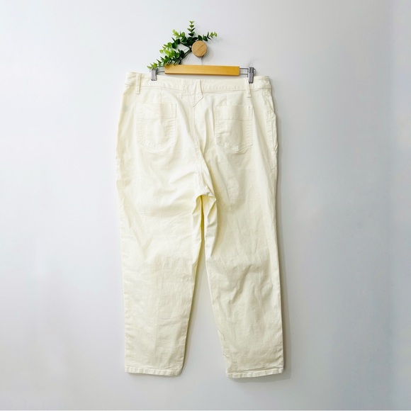Anthropologie Amadi NWT Ivory Straight Leg Pant - Picture 6 of 12